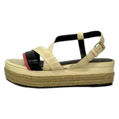 LANVIN(ランバン) サンダル 38 レディース - アイボリー×レッド×マルチ ウェッジソール レザーのサムネイル