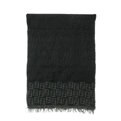 FENDI フェンディ マフラー ズッカ柄 ロゴ ウール100% ブラック レディース 【中古】のサムネイル