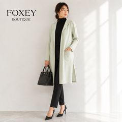 FOXEY BOUTIQUE - フォクシーブティック スレンダーフーディ 39200 カーディガン F ホワイト ITMZEDLJQKVO 美品 増産 大人気モデル【ウール100％ / 「スレンダーフーディ