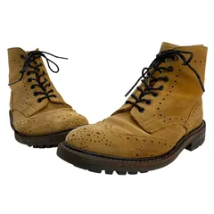トリッカーズ Trickers Paul Smith 別注 スエード イングランド製 7 1/2 メンズ靴 ブーツ カントリー ベージュ 25.5cmサイズ 201-shoes1890 VBのサムネイル