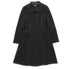 M'S GRACY エムズグレイシー フリル トレンチコート ジャケット ロング丈 リボン ベルト アウター ネイビー 38【M】 レディース 【中古】のサムネイル