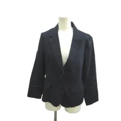 シンプリシテェ SIMPLICITE ジャケット 上着 麻 リネン M 紺 ネイビー 無地 長袖 シングルブレスト /KK ■GY70のサムネイル