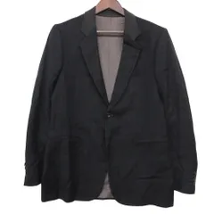 ARMANI COLLEZIONI アルマーニコレッツォーニ テーラードジャケット リネン ウール ブレンド ヘリンボーン柄 襟切替 ネイビー 50【L】 メンズ 【中古】のサムネイル