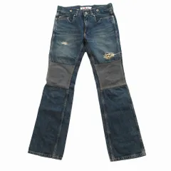 marka マーカ デニムパンツ レザーパッチワーク リメイク ジーンズ ブルー 1【S】 メンズ 【中古】のサムネイル