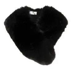 美品 GIVENCHY ジバンシィ マフラー フォックスファー 本毛皮 リアルファー ティペット ブラック レディース 【中古】のサムネイル