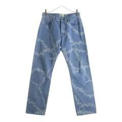 Aries (アリエス) LILLY CHAIN PRINT JEANS リリー チェーン プリント ボタンフライ デニム パンツ インディゴ FQAR30003のサムネイル
