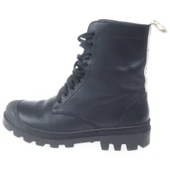 LOEWE (ロエベ) ロゴ コンバット レースアップ レザー ショートブーツ #37 ブラックのサムネイル