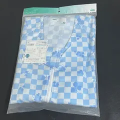 ANGEL エンゼル 介護服 コンビネーション フルオープン Mサイズ ブルーのサムネイル