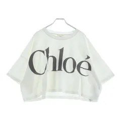 Chloe (クロエ) ロゴプリント コットン半袖カットソー Tシャツ CH24AJH09183101S ホワイト レディースのサムネイル