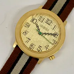 ◼️GUESS/ゲス ゴールドカラー クォーツ腕時計 稼働中のサムネイル