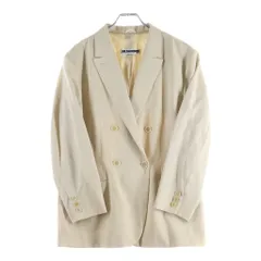 JIL SANDER (ジルサンダー) アセテート ビスコース ダブルブレスト テーラードジャケット ベージュ レディースのサムネイル