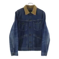 TOM FORD (トムフォード) 襟コーデュロイ デニム トラッカージャケット インディゴ BLJ11 TFD112のサムネイル