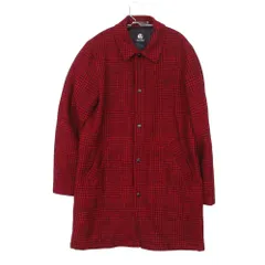 Paul Smith ポール・スミス PS ステンカラーコート グレンチェック ツイード 中綿 ジャケット ブルゾン アウター レッド M【M】 メンズ 【中古】のサムネイル