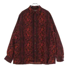 WACKO MARIA (ワコマリア) PYTHON HAWAIIAN SHIRT L/S パイソン柄 ハワイアン長袖シャツ 開襟シャツ レッドのサムネイル