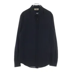 CELINE (セリーヌ) トリオンフ 総柄 シルク 長袖シャツ 37 ブラック 2C813397V.96NXのサムネイル