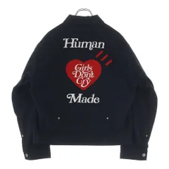 HUMAN MADE (ヒューマンメイド) ×Girls Dont Cry Work Jacket ×ガールズドントクライ ロゴ刺繍 ワークジャケット ブラックのサムネイル