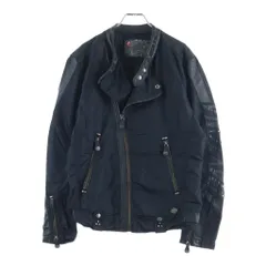 DIESEL (ディーゼル) 00s Archive ジップアップ ナイロンライダースジャケット ブラックのサムネイル