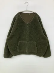 CLOSSHI クロッシー ブルゾン L カーキ ボア 無地 ミドル丈 フードなし ジップアップ レディースのサムネイル