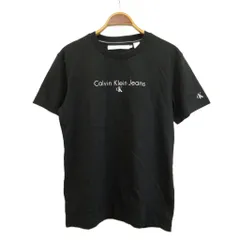 カルバンクラインジーンズ Calvin Klein Jeans  Tシャツ S 黒 ブラック ラウンドネック 半袖 ロゴプリント /RY ■ECC006のサムネイル