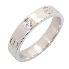 カルティエ CARTIER リング・指輪 ミニラブリング 1PD B4050500 K18WG（ホワイトゴールド） ダイヤモンド ミニラブリング 1PD レディース Used A