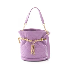 シャネル CHANEL ショルダーバッグ マトラッセ 2WAY パープル ラムスキン（羊革） マトラッセ 巾着 チェーンショルダー レディース Used Aのサムネイル