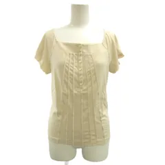 ホコモモラデシビラ Jocomomola de Sybilla Tシャツ ブラウス トップス 40 アイボリー ベージュ スクエアネック 半袖 カットソー フリル /YU ■ECC006のサムネイル
