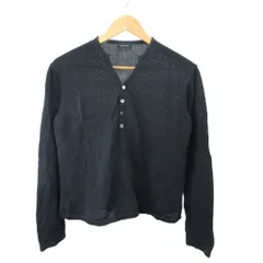 ジョセフオム JOSEPH HOMME サマーニット 46 紺 ネイビー Vネック 長袖 ボタンアップ プルオーバー /AY ■ECA007のサムネイル
