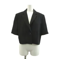 ザラ ZARA ジャケット 上着 S 黒 ブラック ショート丈 半袖 テーラードカラー /NP ■GY70のサムネイル