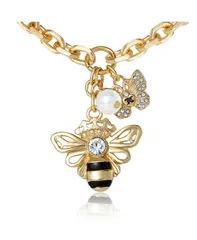 ジューシークチュール レディース アクセサリー ネックレス・チョーカー・ペンダントトップ レース Juicy Couture Charm Cluster Bee Necklace Gold Toneのサムネイル