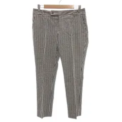 アクアスキュータム AQUASCUTUM チェックパンツ スラックス ストレッチ 10 茶 ブラウン 紺 ネイビー /GV ■GY61のサムネイル