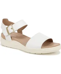 ドクター・ショール レディース シューズ サンダル Dr Scholls Womens Time Off Sky Sport Wedge Sandals White Faux Leather ホワイトのサムネイル