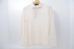 未使用品 レディース ムニタルプ MUNITALP 長袖ポロシャツ 40(M) 白 オフホワイト 訳あり ハーフジップ レースのサムネイル