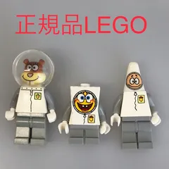 正規品 中古 LEGO レゴ スポンジボブ  ミニフィグ　3個　まとめ売り N0-498 ※オールドレゴ　宇宙服姿　スポンジ・ボブ　パトリック　サンディ　3831 361のサムネイル
