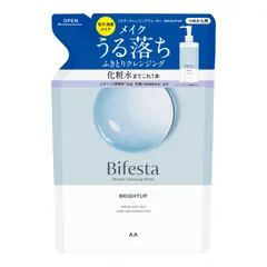 Bifesta(ビフェスタ) ミセラークレンジングウォーター ブライトアップ つめかえ用 ふき取りタイプ 毛穴 ・ 角質 クリア 化粧水由来 オイルフリー 無香料 360ミリリットル (x 1)のサムネイル