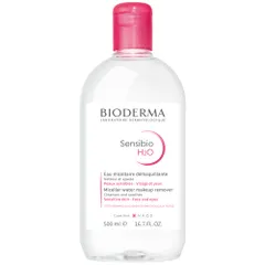 ビオデルマ（Bioderma）サンシビオ エイチツーオー D（H2O）500mL 敏感肌用 クレンジング水（大容量 洗顔 メイク落とし クレンジングウォーター 敏感肌用 無香料 無着色 エチルアルコール、オイル、パラベン無添加 弱酸性）のサムネイル
