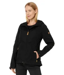 フェールラーベン レディース アウター コート ジャケット Fjallraven Stina Jacket Black ブラックのサムネイル