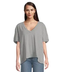 フリーピープル レディース トップス シャツ Tシャツ Free People Nina Tee V Heather Grey グレーのサムネイル