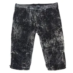 ISAMUKATAYAMA BACKLASH イサムカタヤマバックラッシュ 14SS 1438-01 スパイダー柄 箔加工シープレザー切替 クロップド パンツ ブラック系 S【中古】のサムネイル