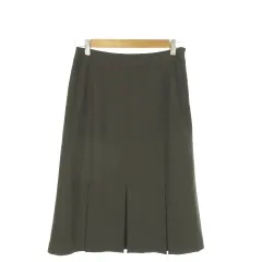 ジェラールダレル GERARD DAREL スカート 9 茶 ブラウン 無地 プリーツ 切替 ミディ丈 /AO44 ■GY49のサムネイル