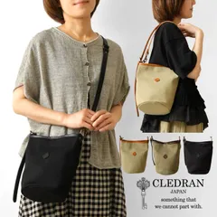 【新品】【CLEDRAN クレドラン】GRAN TUBE コットンキャンバス  2WAY ショルダーバッグ (CL4018)レディース 正規品 日本製 斜め掛け 肩掛け 本革 牛革 カウレザー 財布 きれいめ ナチュラル 人気 60代 50代 40代 30代のサムネイル