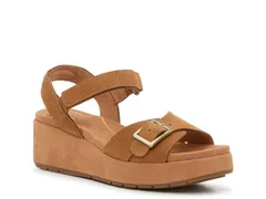 ハッシュパピー レディース シューズ サンダル Hush Puppies Baminda Wedge Sandal Tan Suede タンのサムネイル