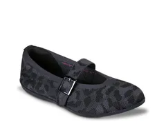 スケッチャーズ レディース シューズ パンプス Skechers Cleo Walk Runway Hit Mary Jane Flat BlackGrey Camo Print ブラックのサムネイル