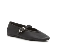 スティーブ マデン レディース シューズ パンプス Steve Madden Leilah Mary Jane Flat Black Leather ブラックのサムネイル