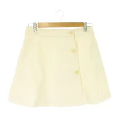 ポール&ジョー シスター PAUL&JOE SISTER スカート 38 白 アイボリー 無地 フロントボタン ミニ丈 /CK60 ■GY49のサムネイル