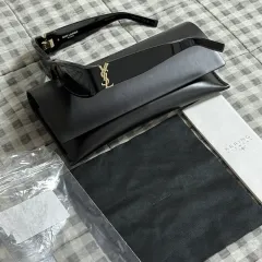 サンローラン YVES SAINT LAURENT イヴ・サンローラン ロゴ 렉タンギュラー サングラス ブラックのサムネイル