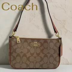 COACH 2way シグネチャー ショルダーバッグ 未使用品 美品 ブラウン アクセサリーバッグのサムネイル