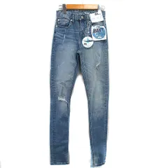 ネイビージーンズ NAVY JEANS 1936 タグ付き スキニー デニム ジーンズ ダメージ加工 25 ライトブルー 水色 /KT7のサムネイル