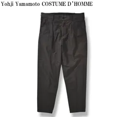 ヨウジヤマモト コスチュームドオム Yohji Yamamoto COSTUME D’HOMME コットンストレッチ ワンタック スラックスパンツ トラウザー デザイナーズ 4 チャコールグレー メンズのサムネイル