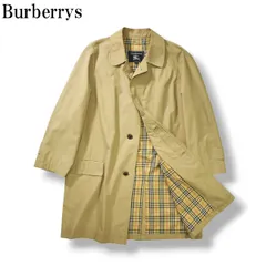 【希少】 90sヴィンテージ バーバリー Burberrys 裏地 ノバチェック ハーフ ステンカラーコート バルマカーンコート トラッド ビジネス LY ベージュ メンズのサムネイル