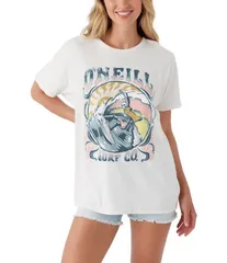 オニール レディース トップス Tシャツ グラフィック ONeill High Water Oversized Graphic TShirt Winter White ホワイトのサムネイル